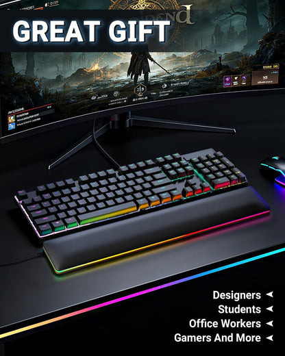 Keyboard Wrist Rest, Wooden Wrist Rest for Computer Keyboards