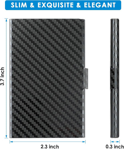 Stainless Steel Business Card Holder, Slim Card Case, Black