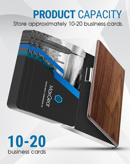 Stainless Steel Business Card Holder, Slim Card Case, Black