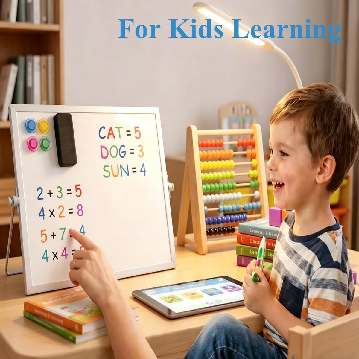 Small Desk Dry Erase Board with Stand 10" x 10"