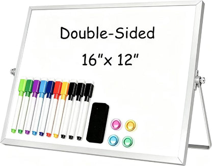 Small Desk Dry Erase Board with Stand 10" x 10"