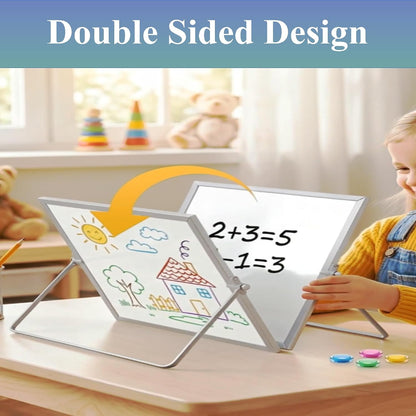 Small Desk Dry Erase Board with Stand 10" x 10"