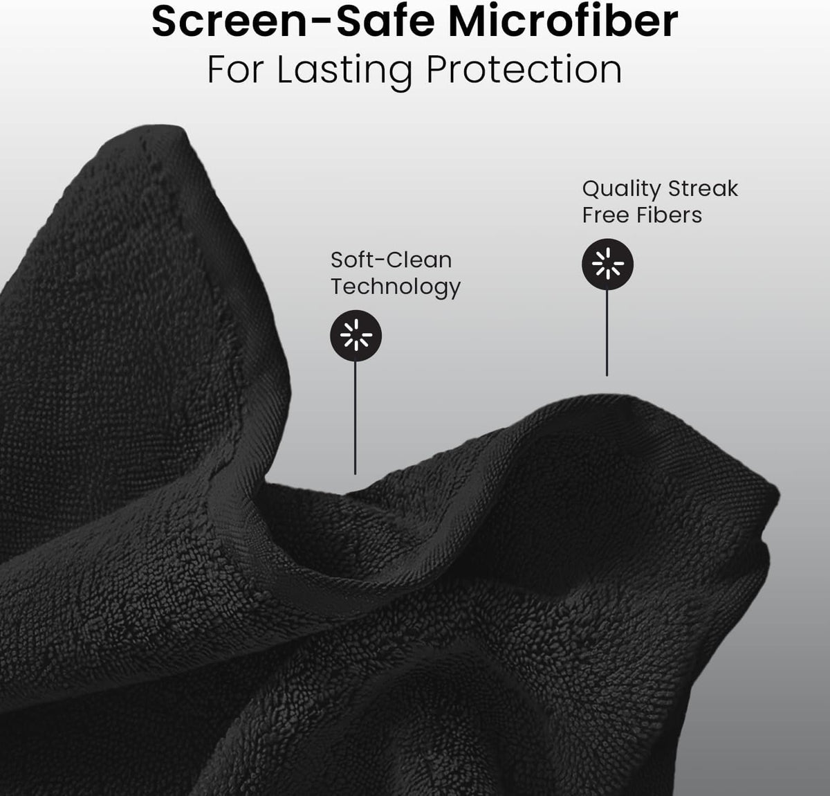 Electronic Wipes Screen Cleaner Streak-Free [ x40] Computer Screen Wipes, TV Screen Cleaner Wipes, Monitor Wipes for Smart TV, Laptop, iPhone, ipad and more - [Microfiber Cloth + 80 Wipes]