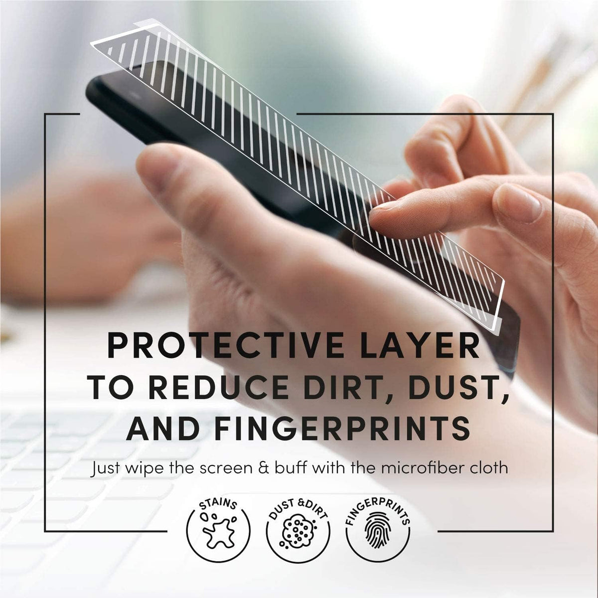 Electronic Wipes Screen Cleaner Streak-Free [ x40] Computer Screen Wipes, TV Screen Cleaner Wipes, Monitor Wipes for Smart TV, Laptop, iPhone, ipad and more - [Microfiber Cloth + 80 Wipes]