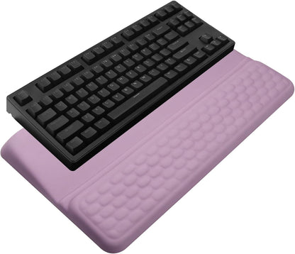 Computer Keyboard Stand with Wrist Rest, Ergonomic Tilted Keyboard Holder - Keyboard Riser with Wrist Pad - Keyboard Tray Support for Office Home - Black