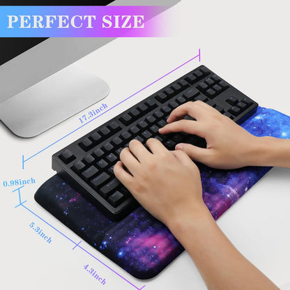 Computer Keyboard Stand with Wrist Rest, Ergonomic Tilted Keyboard Holder - Keyboard Riser with Wrist Pad - Keyboard Tray Support for Office Home - Black