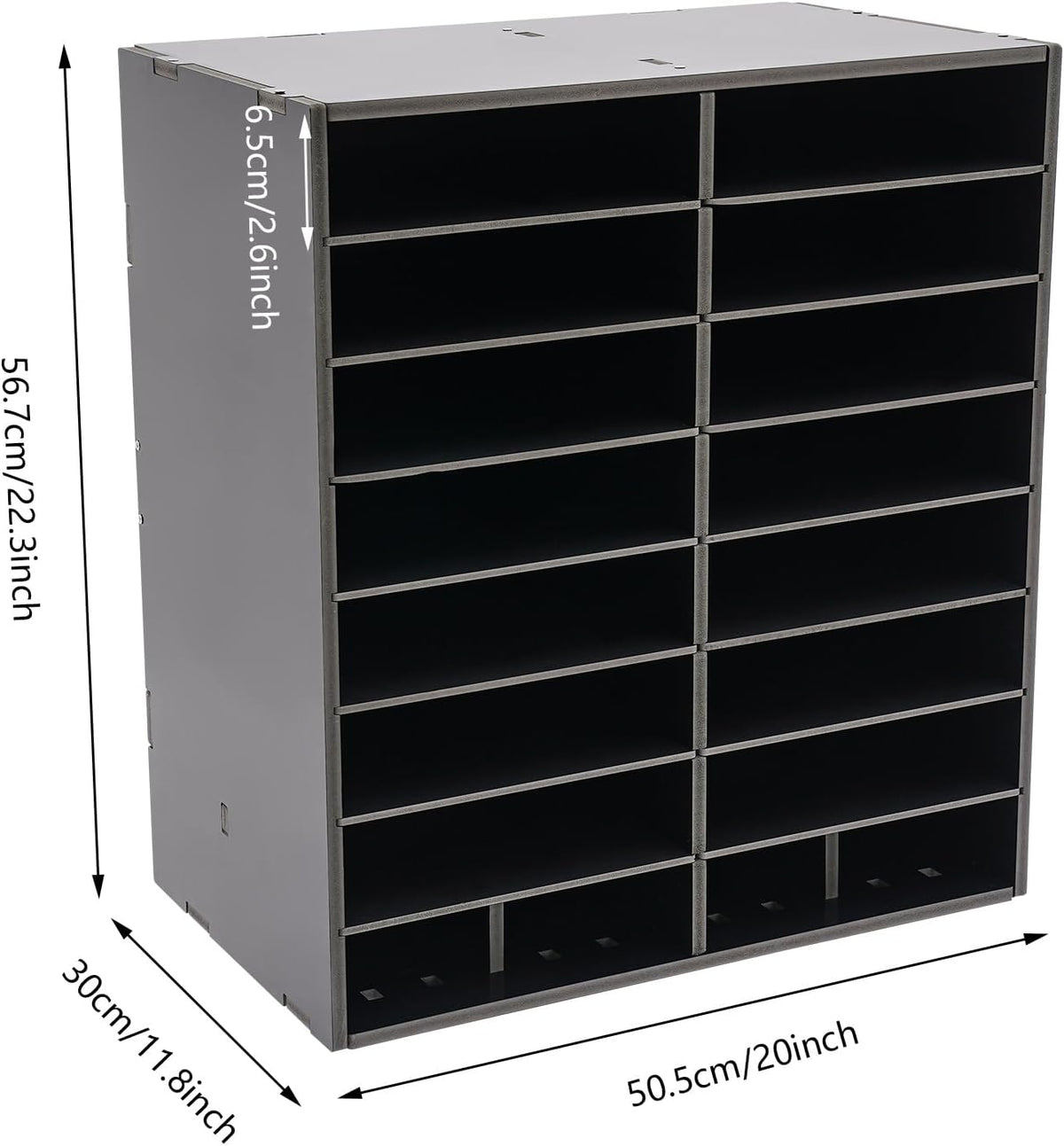 16-Slot File Organizer, Countertop Mail Sorter for Office Home Classroom