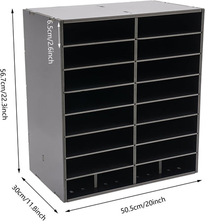 16-Slot File Organizer, Countertop Mail Sorter for Office Home Classroom