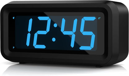 1.2 Inch Small Digital Alarm Clock, Green LED Display with Adjustable Brightness & Night Mode, Battery Operated Portable Desk Clock, for Bedroom, Travel, Kids, Wall Mount (Snooze, 12/24H)