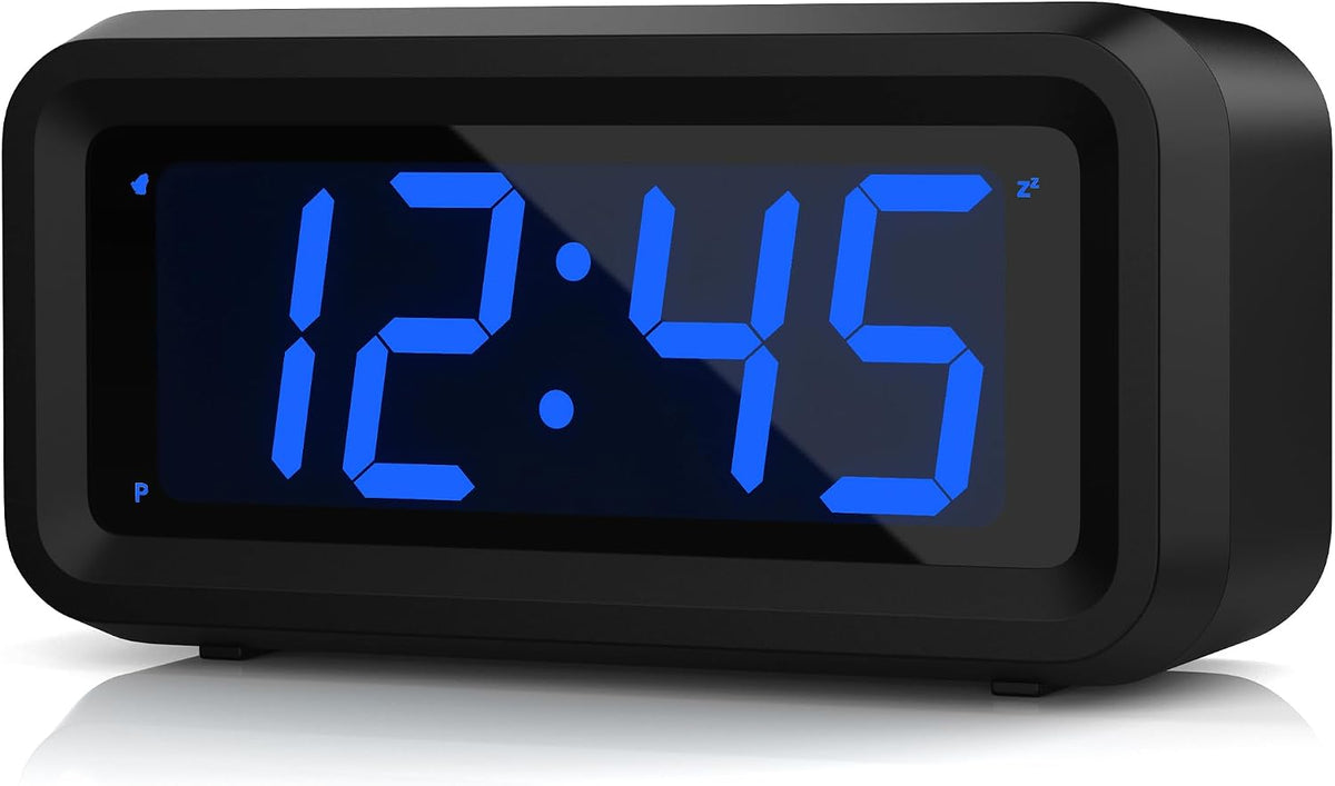1.2 Inch Small Digital Alarm Clock, Green LED Display with Adjustable Brightness & Night Mode, Battery Operated Portable Desk Clock, for Bedroom, Travel, Kids, Wall Mount (Snooze, 12/24H)