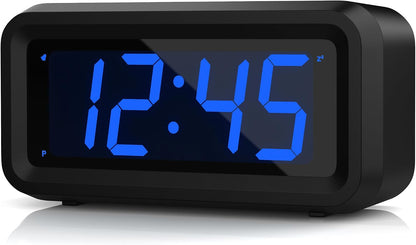 1.2 Inch Small Digital Alarm Clock, Green LED Display with Adjustable Brightness & Night Mode, Battery Operated Portable Desk Clock, for Bedroom, Travel, Kids, Wall Mount (Snooze, 12/24H)