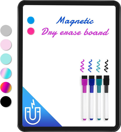 Magnetic Dry Erase Board, 14 x 11 Inches White Board, Gray