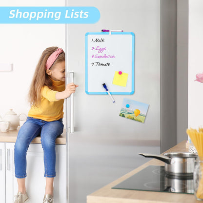Magnetic Dry Erase Board, 14 x 11 Inches White Board, Gray