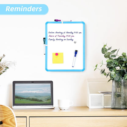 Magnetic Dry Erase Board, 14 x 11 Inches White Board, Gray