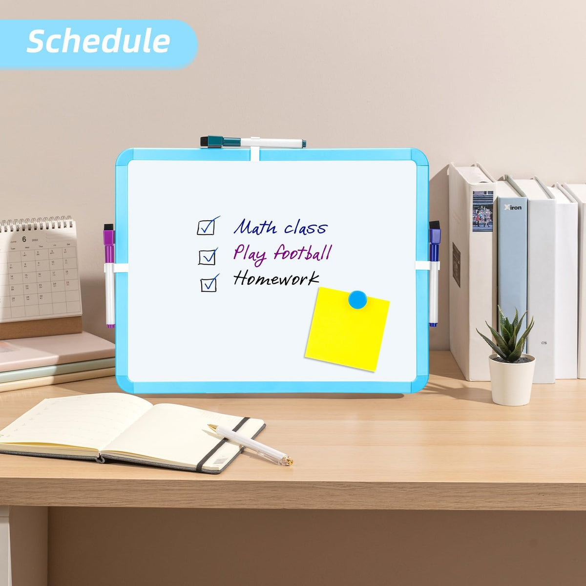 Magnetic Dry Erase Board, 14 x 11 Inches White Board, Gray