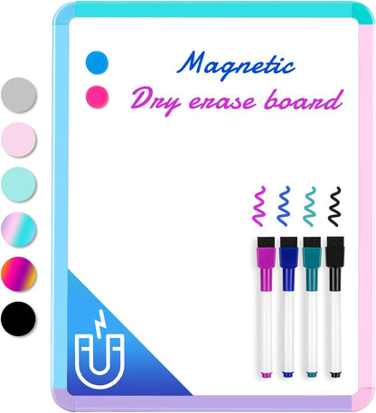 Magnetic Dry Erase Board, 14 x 11 Inches White Board, Gray
