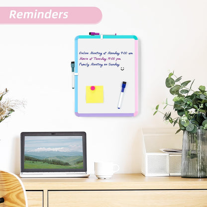 Magnetic Dry Erase Board, 14 x 11 Inches White Board, Gray