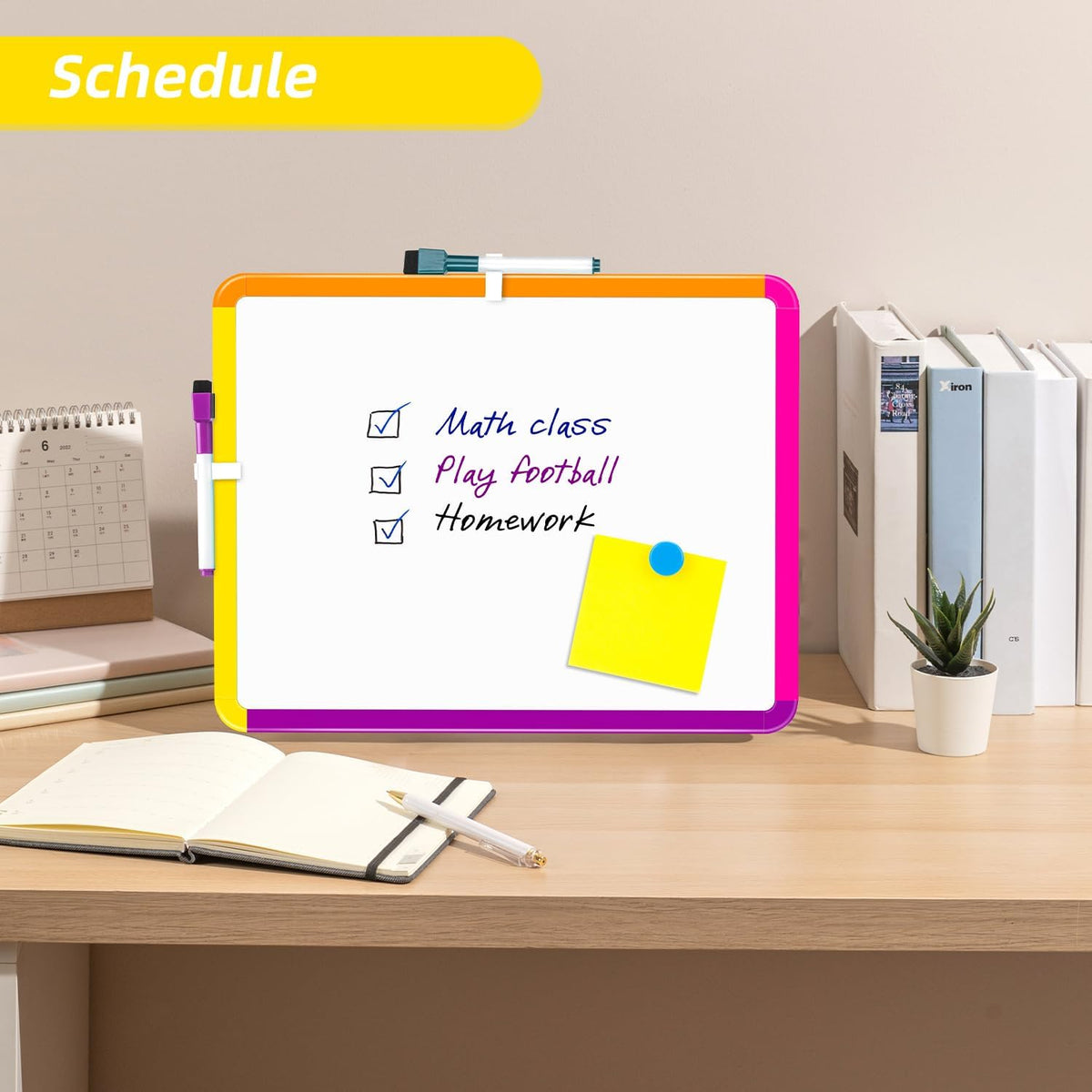 Magnetic Dry Erase Board, 14 x 11 Inches White Board, Gray