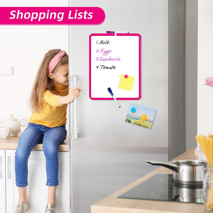 Magnetic Dry Erase Board, 14 x 11 Inches White Board, Gray