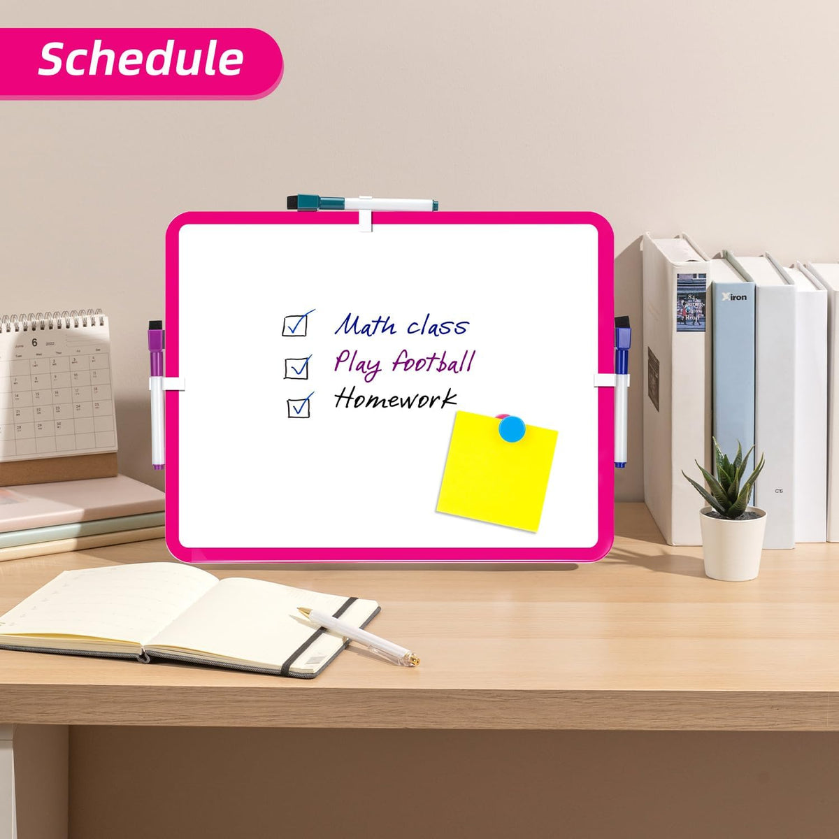 Magnetic Dry Erase Board, 14 x 11 Inches White Board, Gray