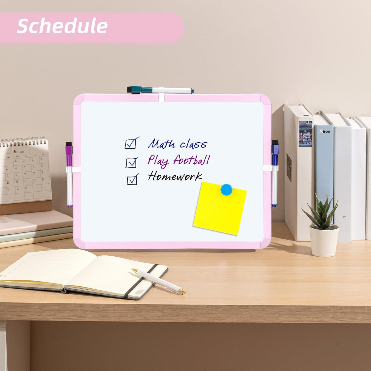 Magnetic Dry Erase Board, 14 x 11 Inches White Board, Gray