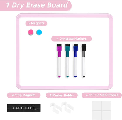Magnetic Dry Erase Board, 14 x 11 Inches White Board, Gray