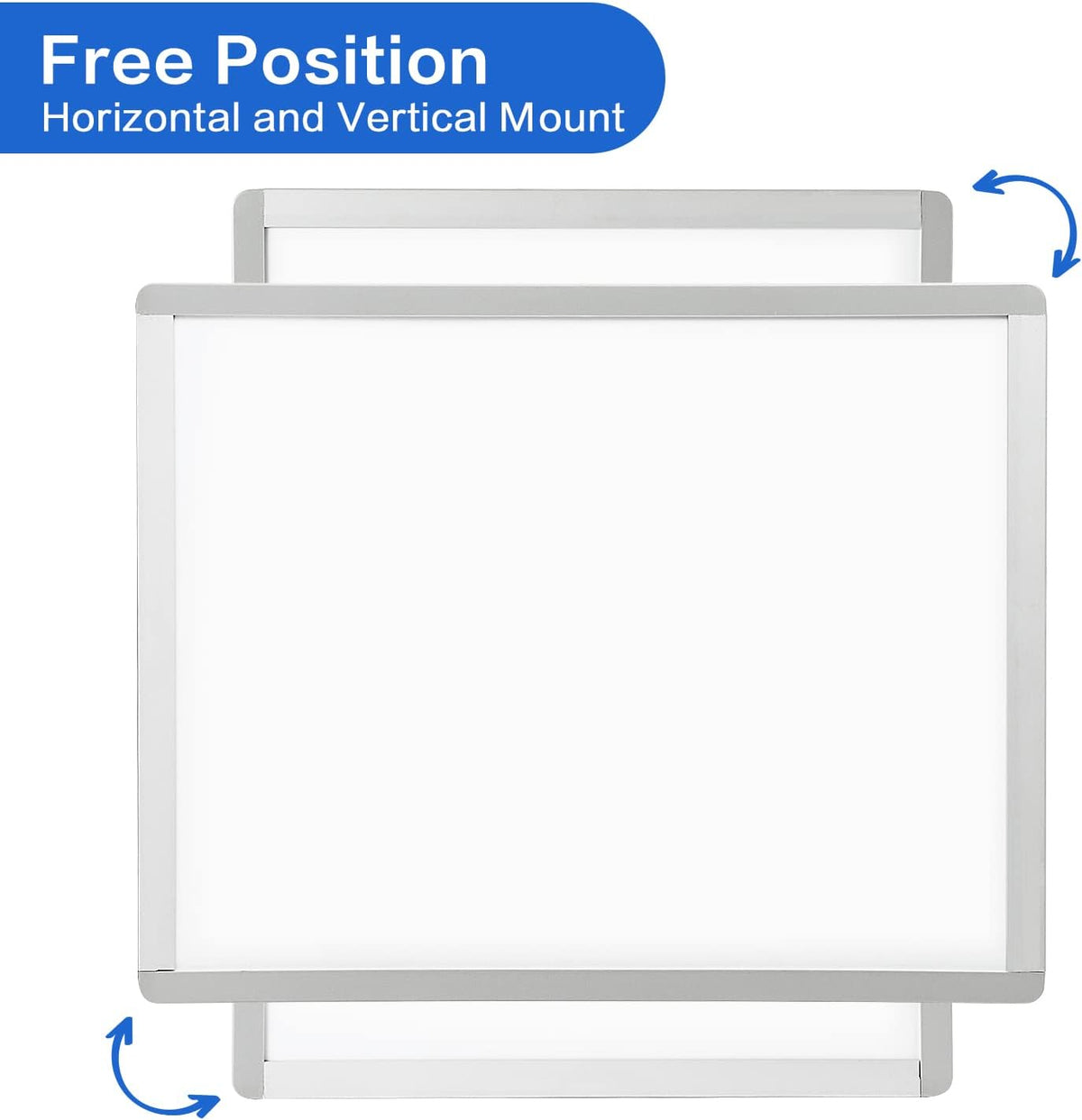 Magnetic Dry Erase Board, 14 x 11 Inches White Board, Gray
