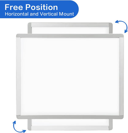 Magnetic Dry Erase Board, 14 x 11 Inches White Board, Gray