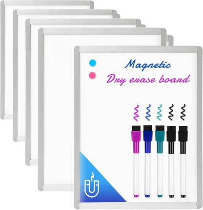 Magnetic Dry Erase Board, 14 x 11 Inches White Board, Gray