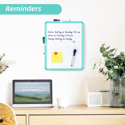 Magnetic Dry Erase Board, 14 x 11 Inches White Board, Gray