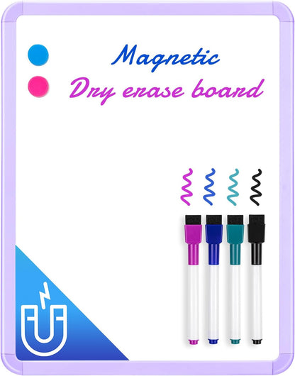 Magnetic Dry Erase Board, 14 x 11 Inches White Board, Gray