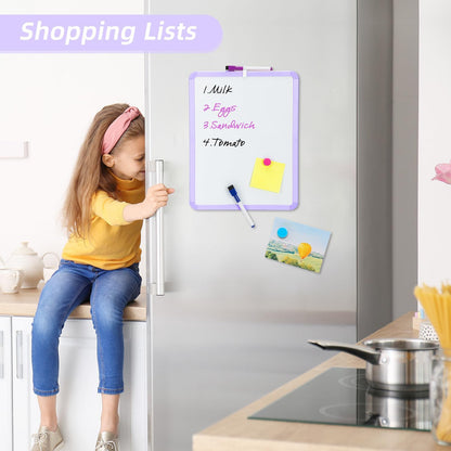 Magnetic Dry Erase Board, 14 x 11 Inches White Board, Gray