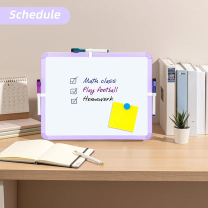Magnetic Dry Erase Board, 14 x 11 Inches White Board, Gray