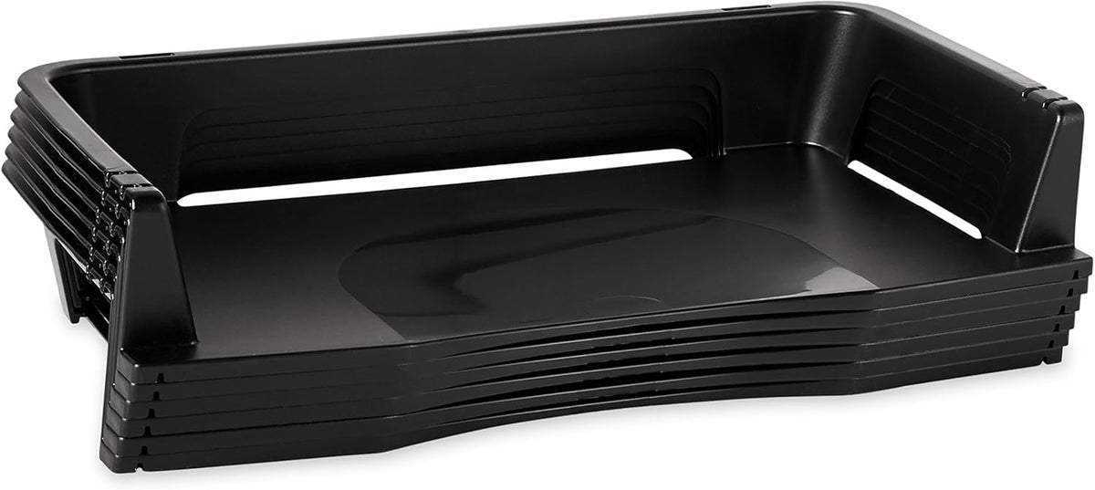 Regeneration Letter Tray, Six Tier, Plastic, Black (86028)