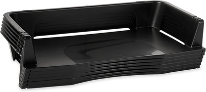 Regeneration Letter Tray, Six Tier, Plastic, Black (86028)