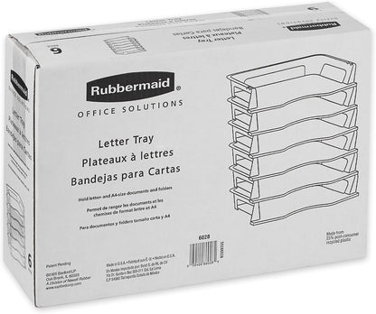 Regeneration Letter Tray, Six Tier, Plastic, Black (86028)