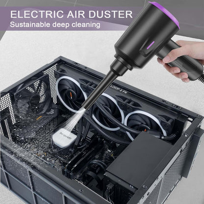 Air Duster - Electric Air Blower - 5.74oz High Power Cleaning for Computer - PC - 2 Gear Compressed Air