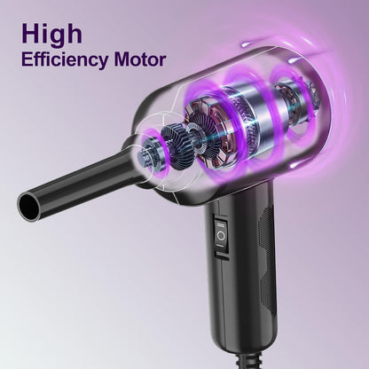 Air Duster - Electric Air Blower - 5.74oz High Power Cleaning for Computer - PC - 2 Gear Compressed Air