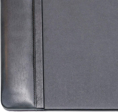 Leather Desk Pad with Side Rails - Luxury Leather Desk Blotter for Writing - Executive Desk Surface Protector - (Chocolate Brown, 25.5 x 17.25”)