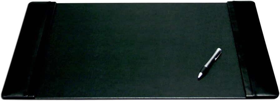 Leather Desk Pad with Side Rails - Luxury Leather Desk Blotter for Writing - Executive Desk Surface Protector - (Chocolate Brown, 25.5 x 17.25”)