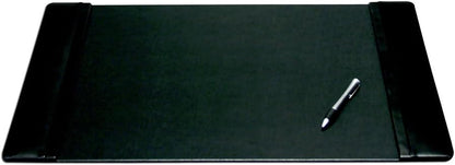 Leather Desk Pad with Side Rails - Luxury Leather Desk Blotter for Writing - Executive Desk Surface Protector - (Chocolate Brown, 25.5 x 17.25”)