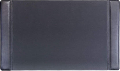 Leather Desk Pad with Side Rails - Luxury Leather Desk Blotter for Writing - Executive Desk Surface Protector - (Chocolate Brown, 25.5 x 17.25”)