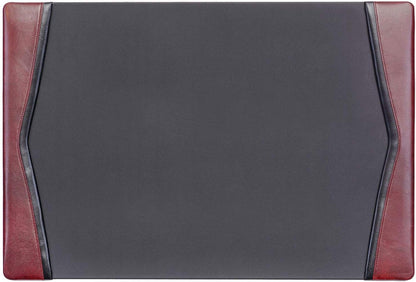 Leather Desk Pad with Side Rails - Luxury Leather Desk Blotter for Writing - Executive Desk Surface Protector - (Chocolate Brown, 25.5 x 17.25”)