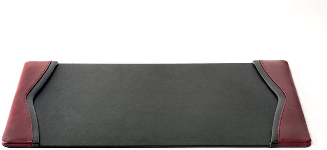 Leather Desk Pad with Side Rails - Luxury Leather Desk Blotter for Writing - Executive Desk Surface Protector - (Chocolate Brown, 25.5 x 17.25”)