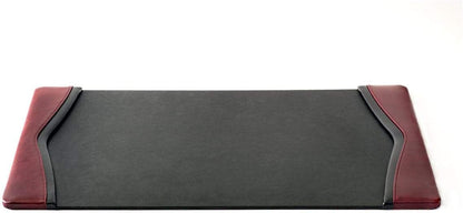 Leather Desk Pad with Side Rails - Luxury Leather Desk Blotter for Writing - Executive Desk Surface Protector - (Chocolate Brown, 25.5 x 17.25”)