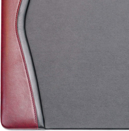 Leather Desk Pad with Side Rails - Luxury Leather Desk Blotter for Writing - Executive Desk Surface Protector - (Chocolate Brown, 25.5 x 17.25”)