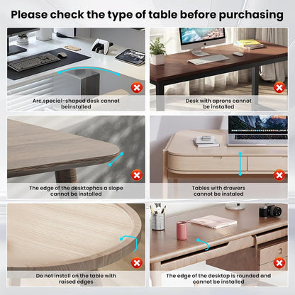 Large Keyboard Tray Under Desk, Pull Out Keyboard & Mouse Tray for Typing