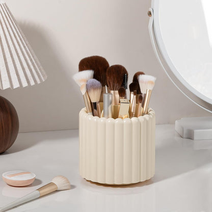 Rotating Pen Holder for Desk Removable Pencil Cup, Small White