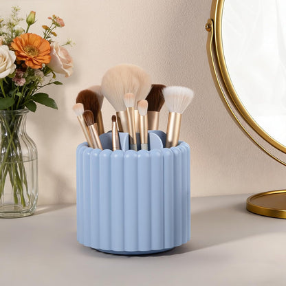 Rotating Pen Holder for Desk Removable Pencil Cup, Small White