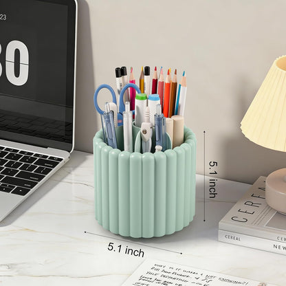 Rotating Pen Holder for Desk Removable Pencil Cup, Small White